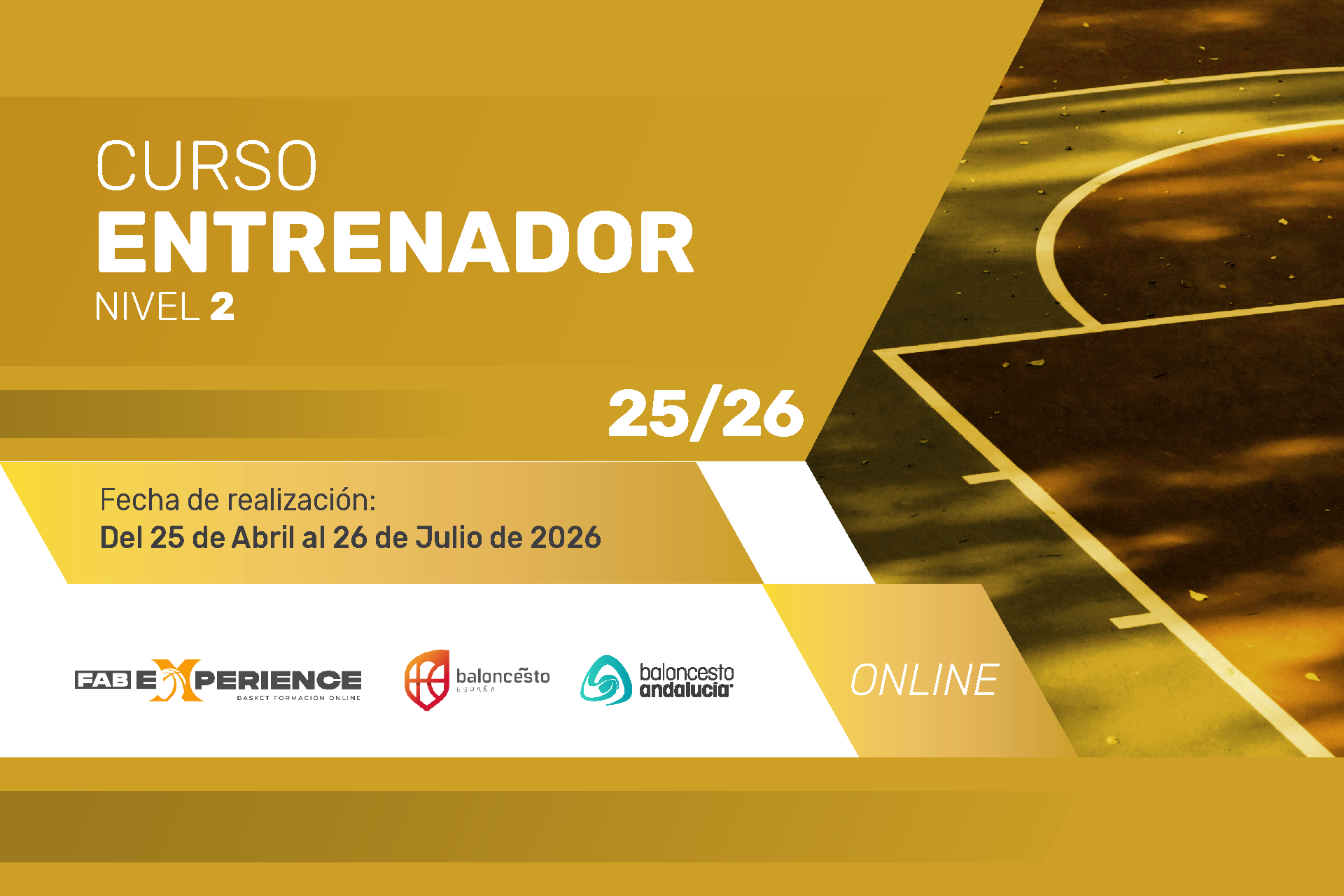 Curso de Entrenador de Baloncesto Nivel 2 2026 | 1&ordf; Edici&oacute;n